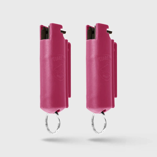 Pepper Spray Hard Case with Belt Clip | 0.5 oz w/ Keychain 2 Pack