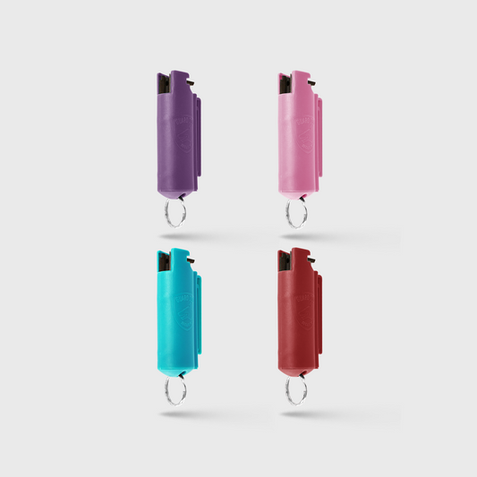 Quick Action Pepper Spray Hard Case with belt clip |  4 Pack