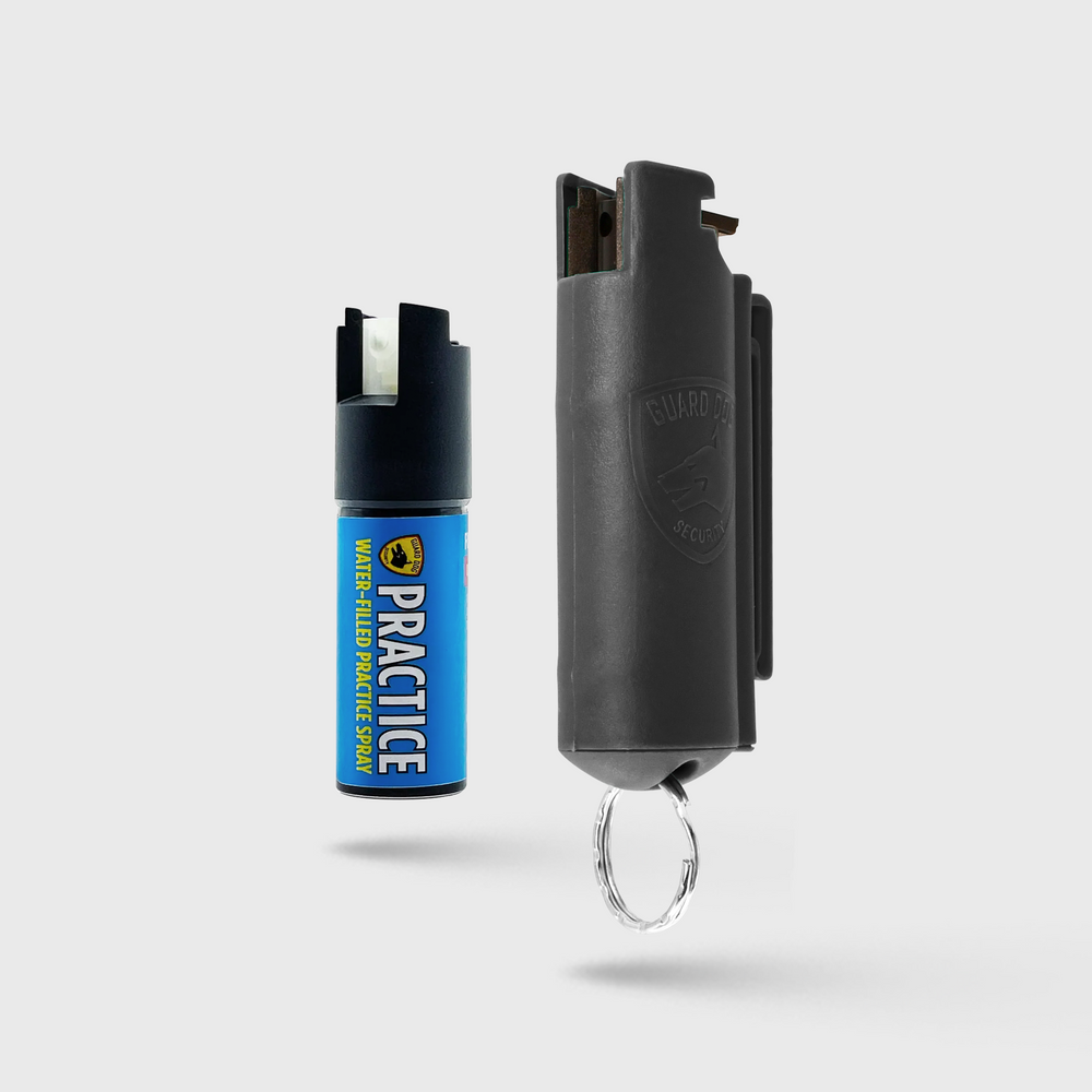 Pepper Spray Hard Case and Inert can for Practice | 0.5 oz combo