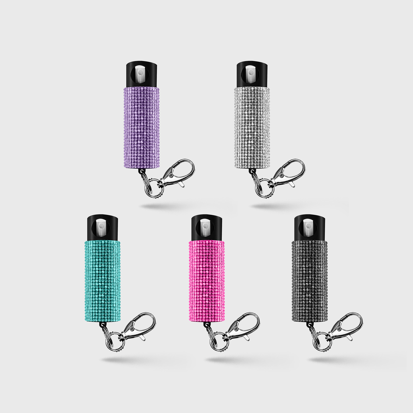 
                  
                    Pepper Spray with Stylish Rhinestone Design | GID w/ Snap Clip 5 Pack
                  
                