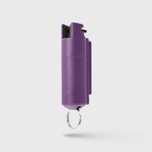 Pepper Spray Hard Case with Belt Clip | 0.5 oz w/ Keychain