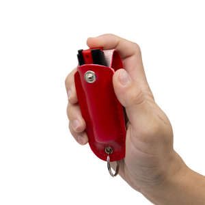 
                  
                    Red Soft Case Pepper Spray with Soft Leather Case | 0.5 oz keychain ready
                  
                