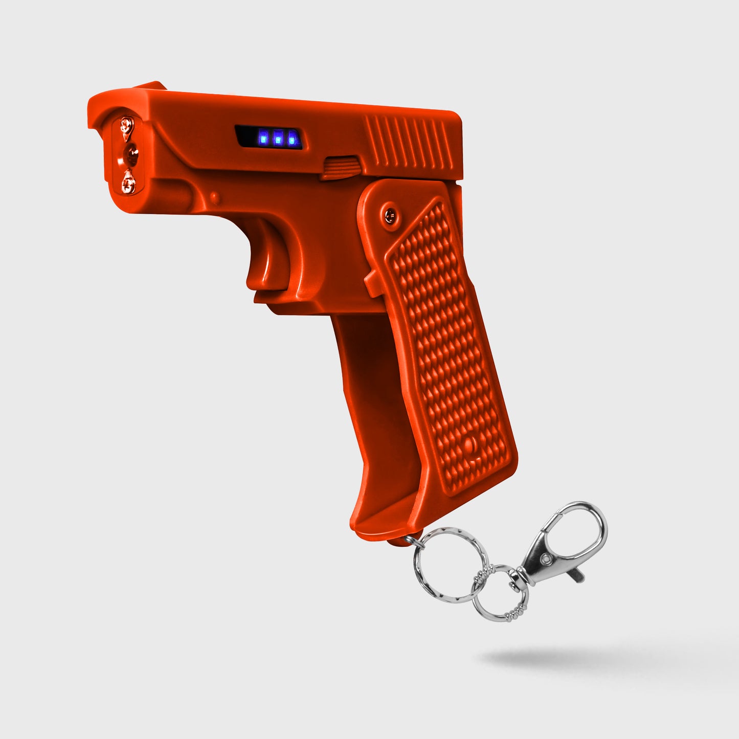 Shot In The Dark, Pistol-Style Stun Gun, Folds Compact and Closed, LED Flashlight