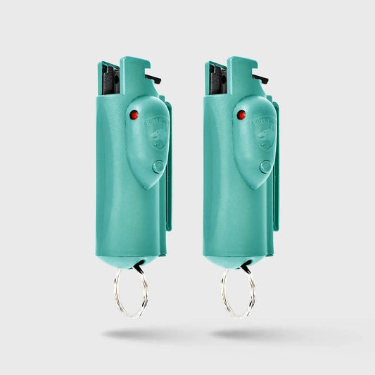 Pepper Spray Accufire with laser sight | Keychain and Belt Clip 2 Pack