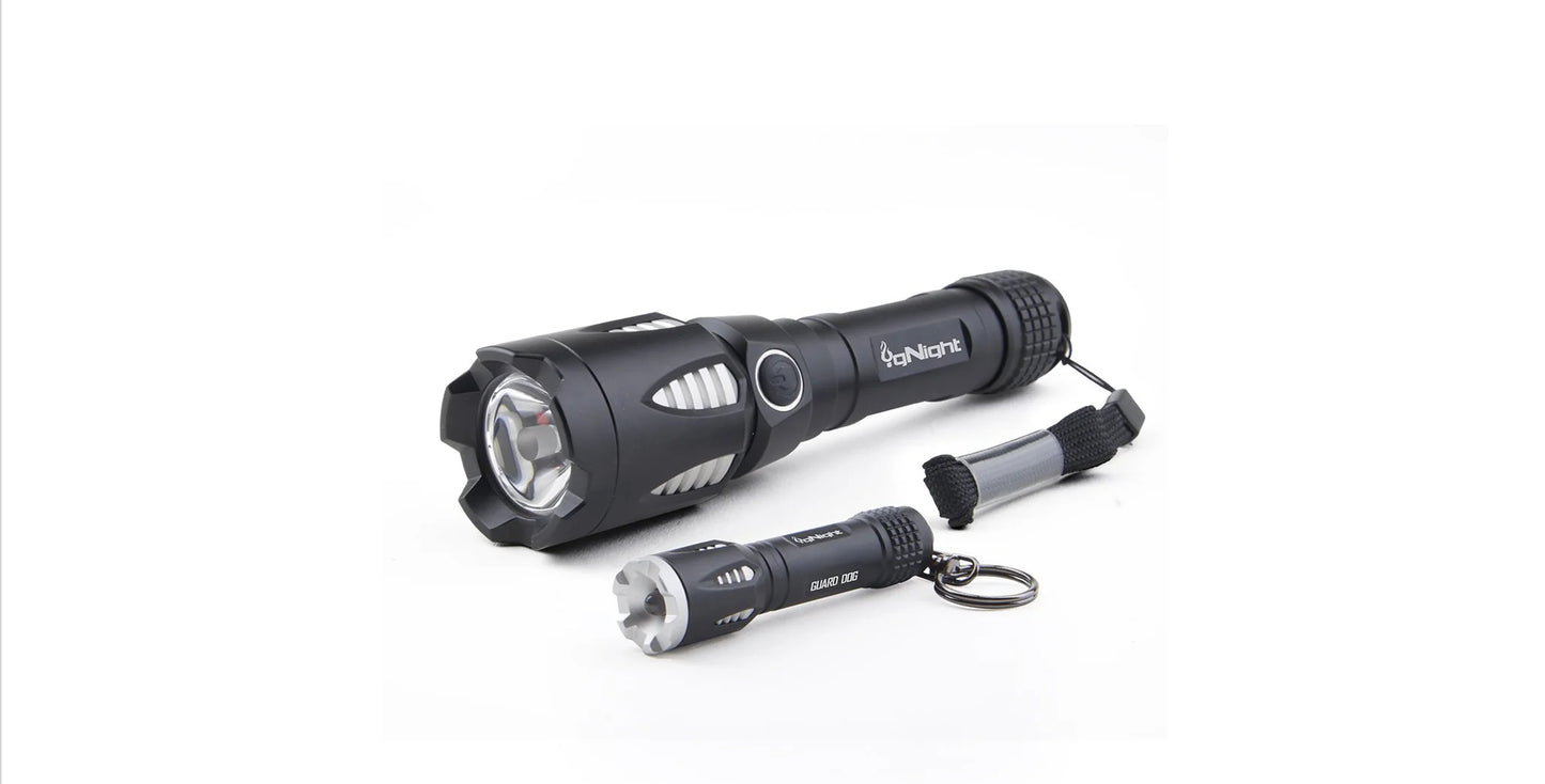 Guard Dog Security Tactical Flashlight Combo | 820 Lumen w/ FREE Pocket Flashlight