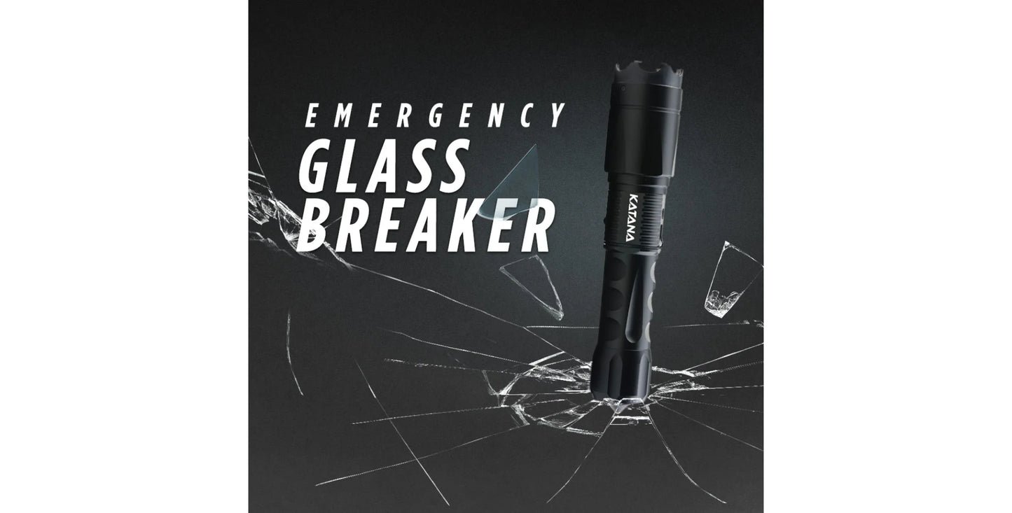 Guard Dog Security Stun Gun Katana with Flashlight | 400 Lumen w/ Glass Breaker