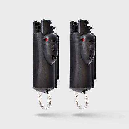 Pepper Spray Accufire with laser sight | Keychain and Belt Clip 2 Pack