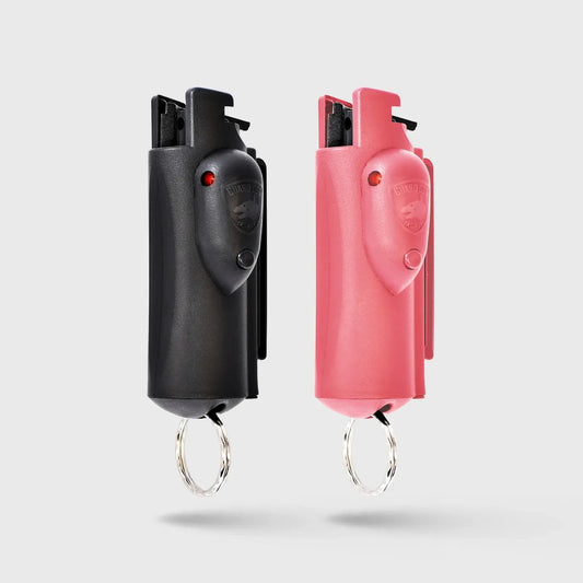 Pepper Spray Accufire with laser sight | Keychain and Belt Clip 2 Pack