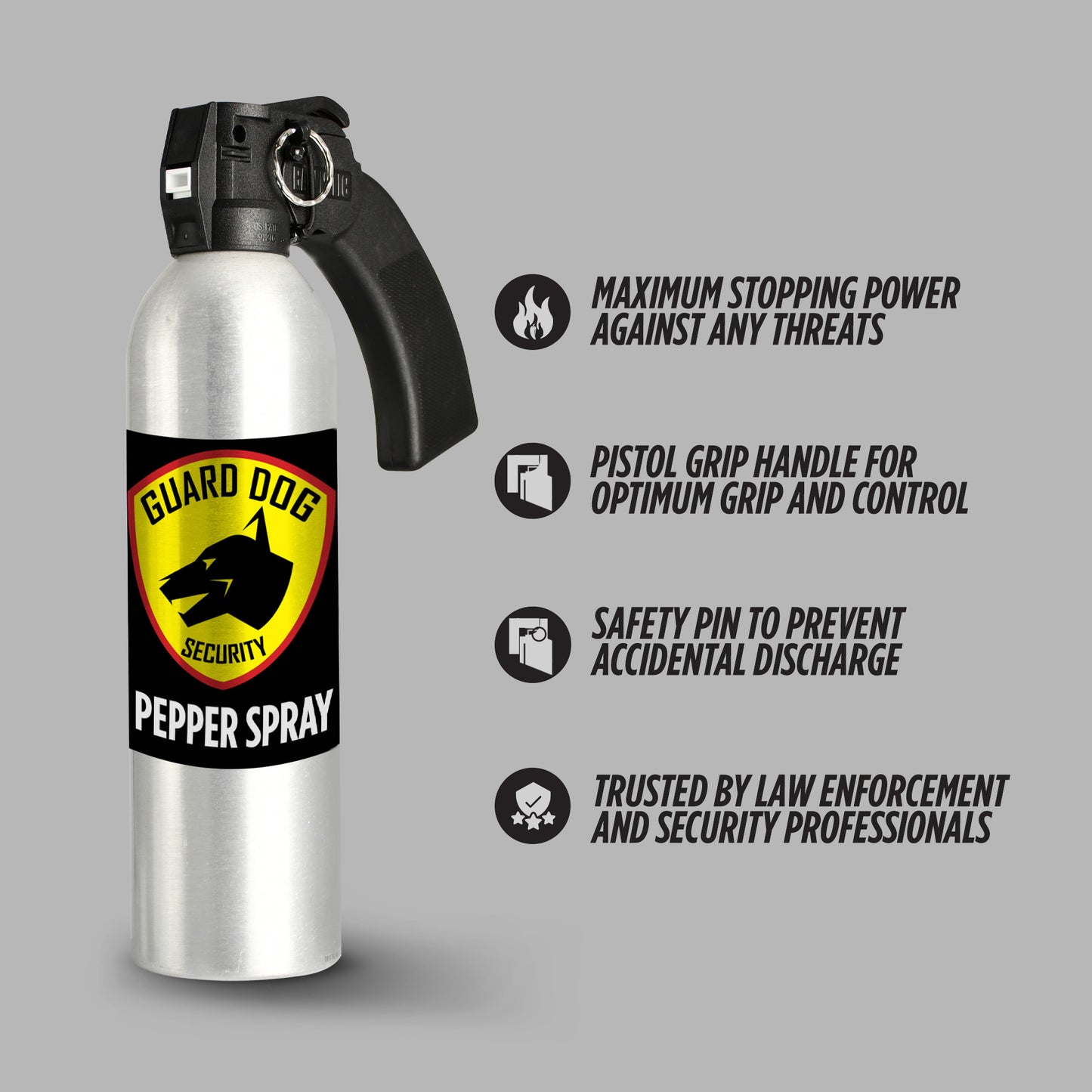 Pepper Spray Pistol Grip Fogger | 45 feet range 24 oz can