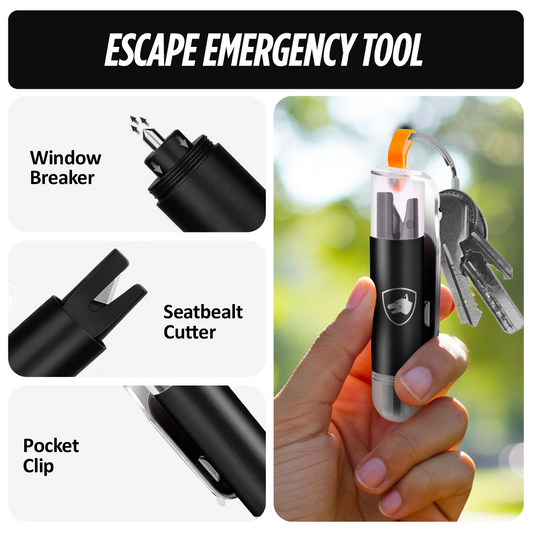 ResQ Window Breaker & Seatbelt Cutter Keychain