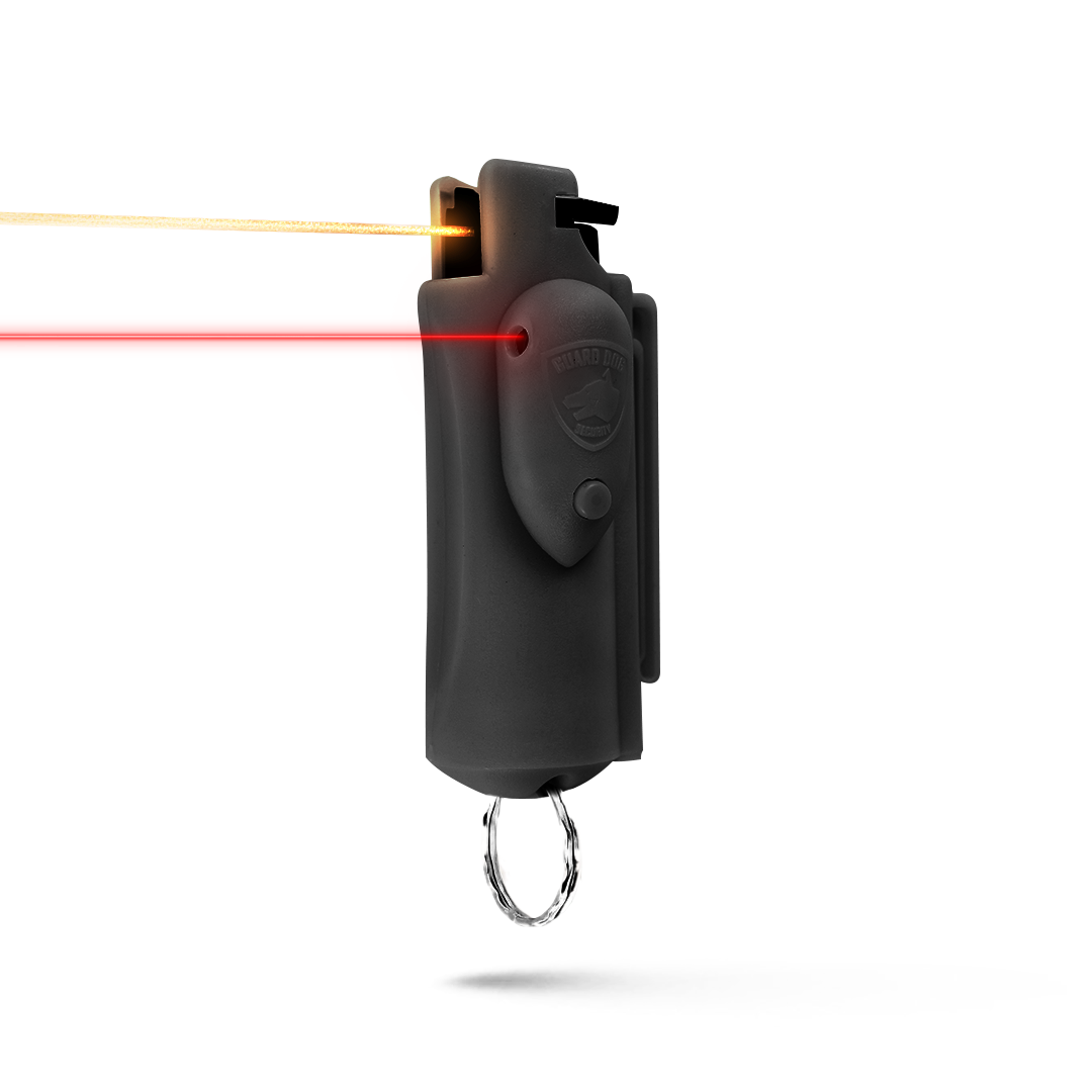 Accufire Pepper Spray with laser sight | Belt clip and Keychain ready