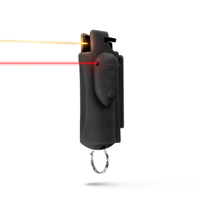 Accufire Pepper Spray with laser sight | Belt clip and Keychain ready