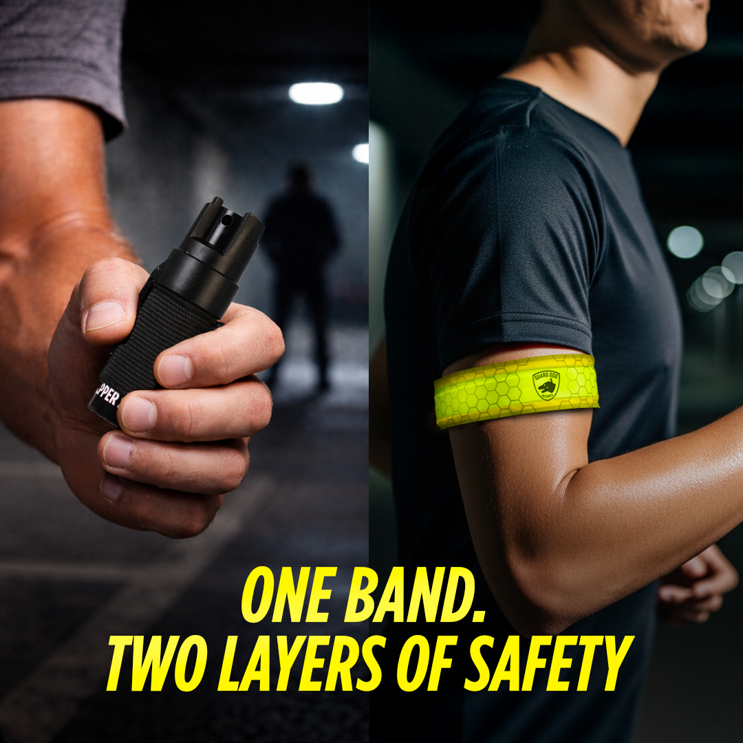 SlapLite LED Armband with Pepper Spray – Guard Dog Security