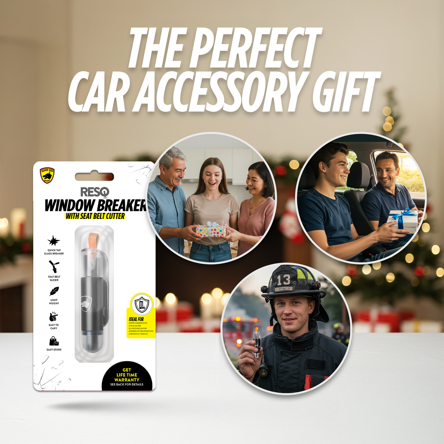 ResQ Window Breaker & Seatbelt Cutter Keychain