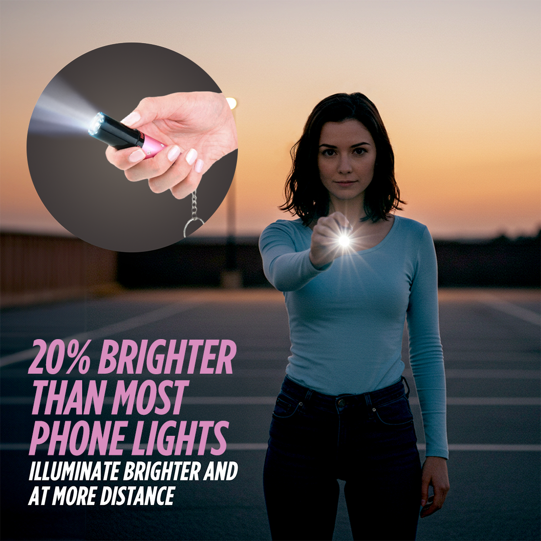 Lipstick Stun Gun Electra with Flashlight | 110 Lumen w/ Keychain