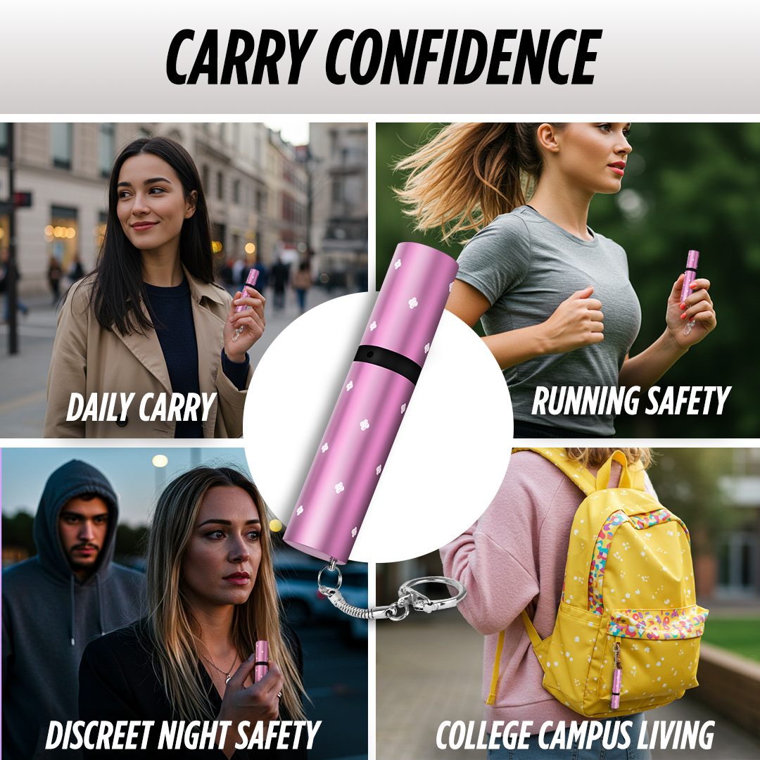 Lipstick Stun Gun Electra with Flashlight | 110 Lumen w/ Keychain