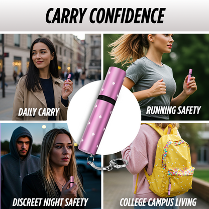 Lipstick Stun Gun Electra with Flashlight | 110 Lumen w/ Keychain