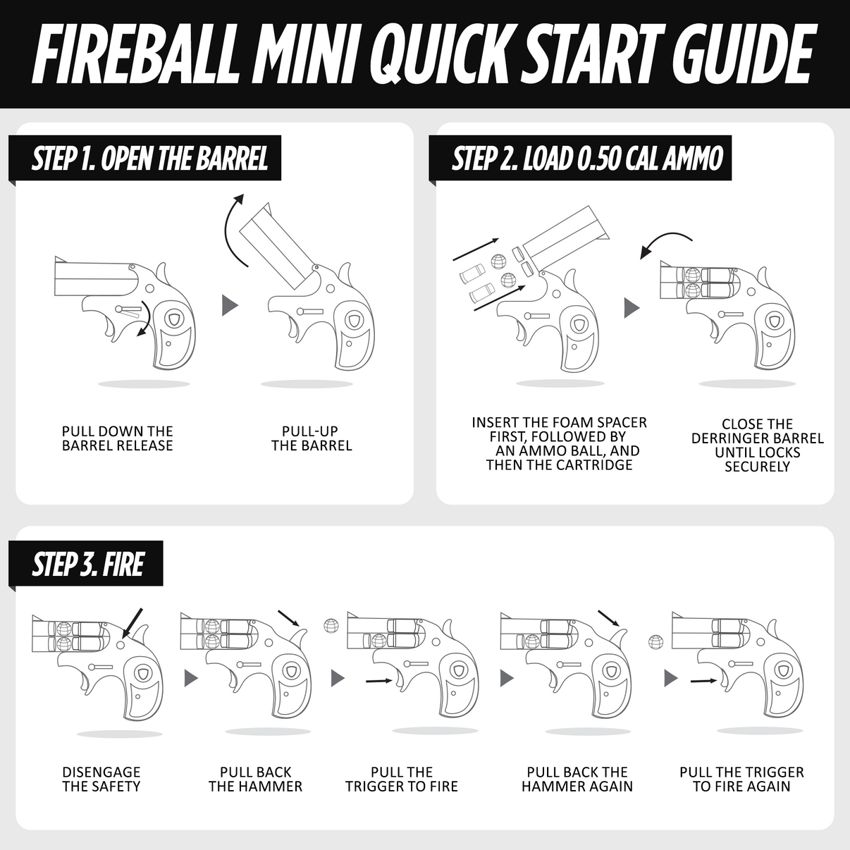 FireBall Mini, .50 Caliber CO₂ Compact Pepper Launcher – Guard Dog Security