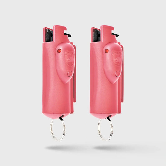 Pepper Spray Accufire with laser sight | Keychain and Belt Clip 2 Pack