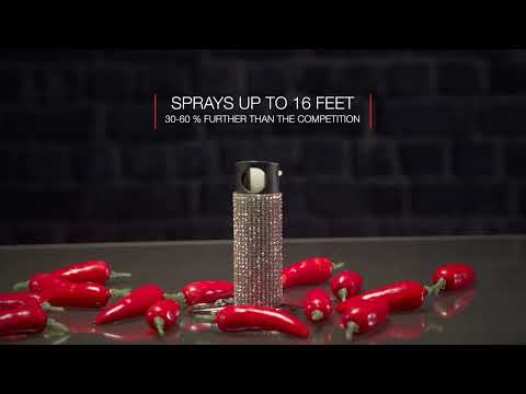
                  
                    Load and play video in Gallery viewer, Pepper Spray with Stylish Rhinestone Design | GID w/ Snap Clip
                  
                