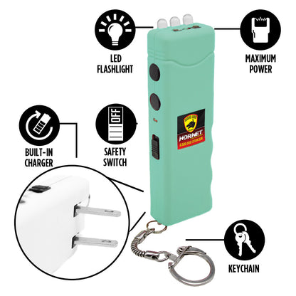 Stun Gun Hornet with Flashlight | 110 Lumen w/ Keychain