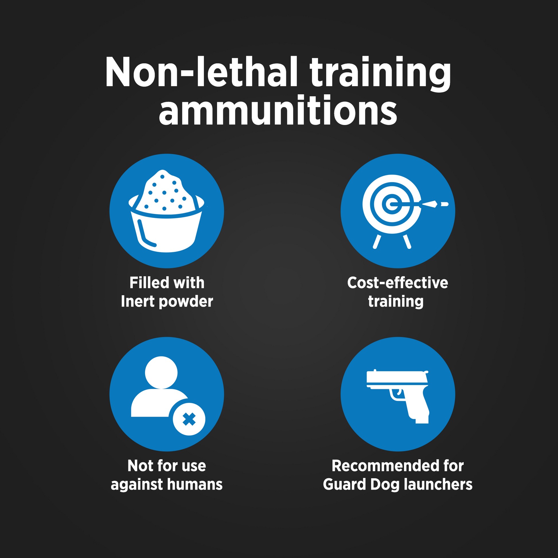 Chalk balls  for training and Self Defense | .50 Caliber Inert rounds
