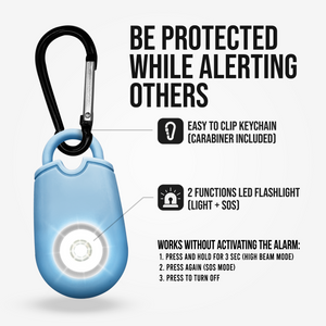 
                  
                    Personal Alarm with Flashlight | 125 dB w/ Carabiner
                  
                