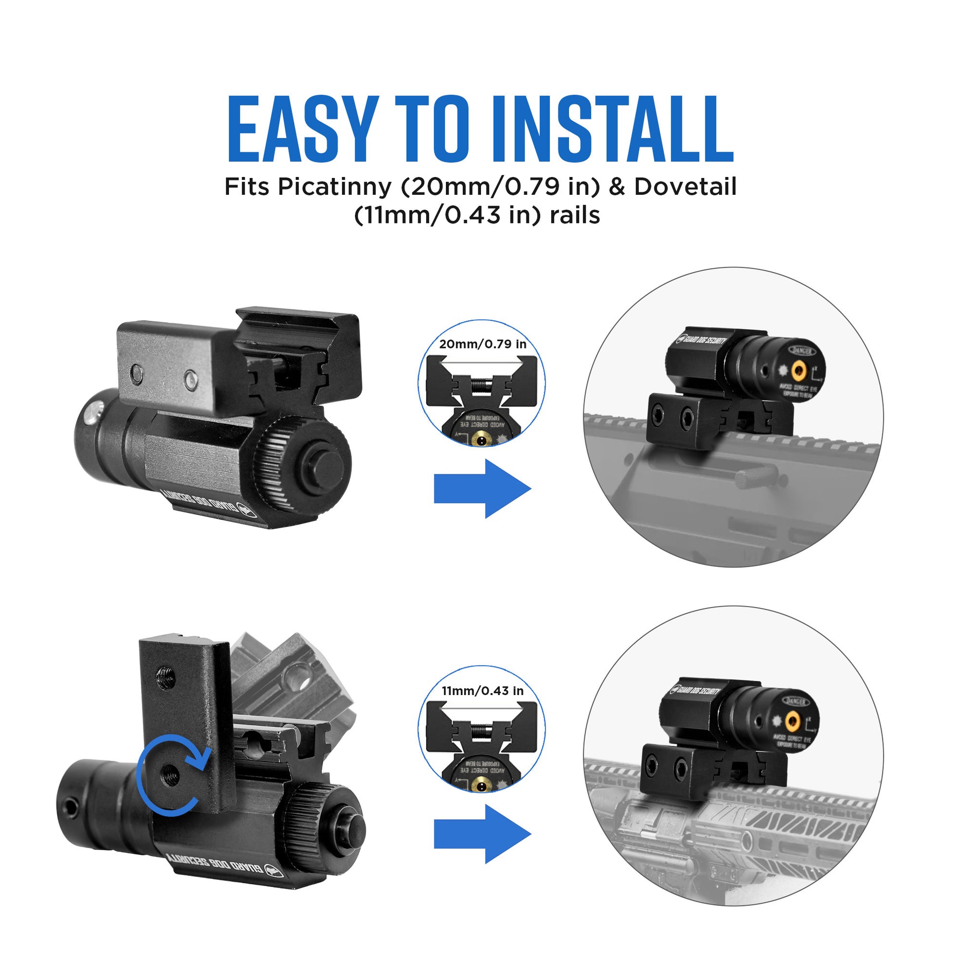 Laser Sight | Picatinny and Dovetail Rail Compatible