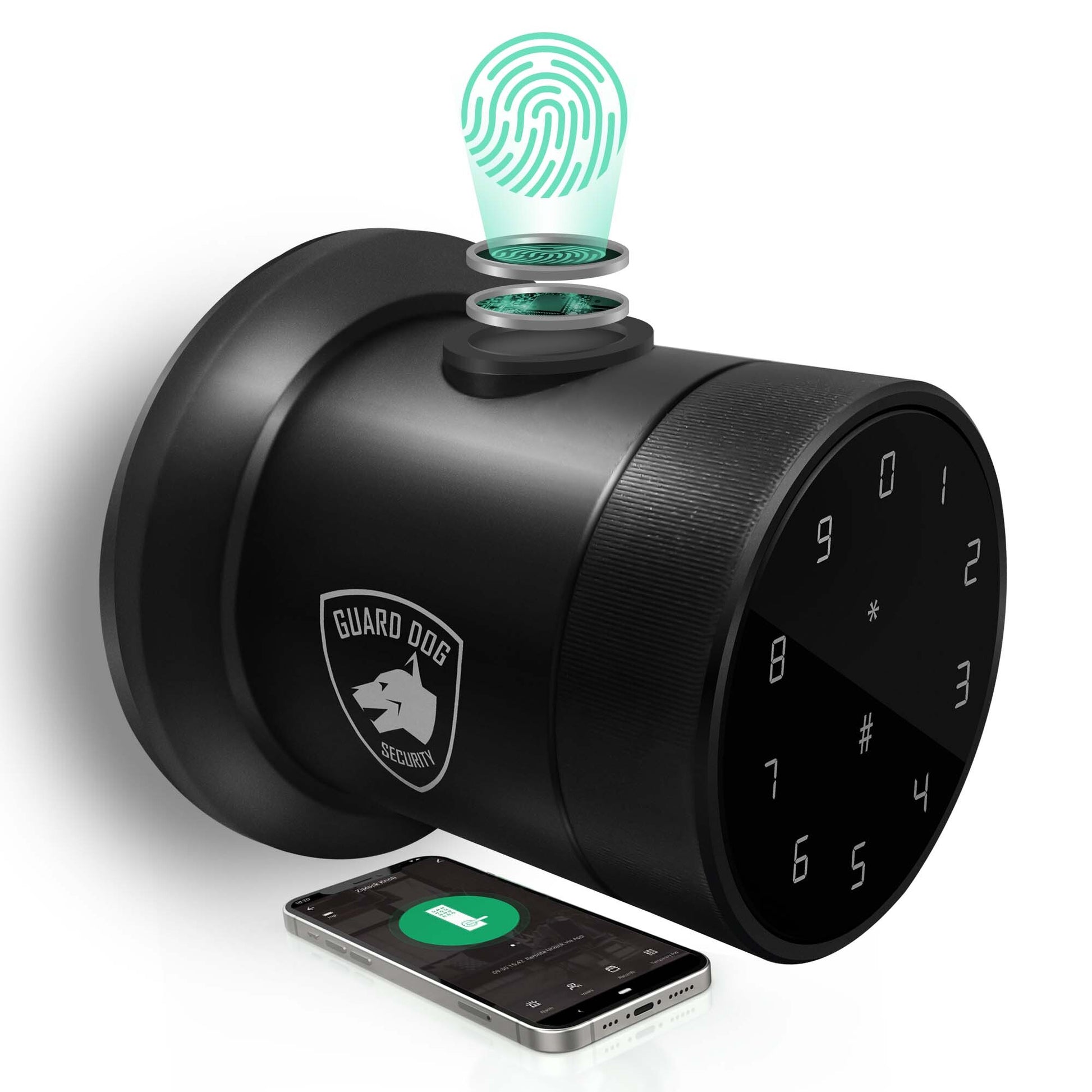 Biometric Smart Lock Ziplock | Knob Lock w/ 5-Ways to Unlock