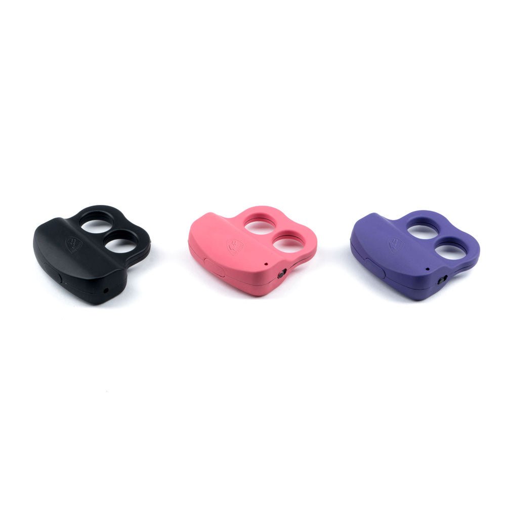 I Do Two - Brass Knuckle Grip Stun Gun with LED Flashlight - Stun Gun
