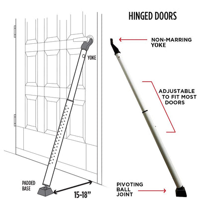 Door Keeper - Heavy Duty Dual Function Security Bar - Easy to Install (2 Pack) - Home Security