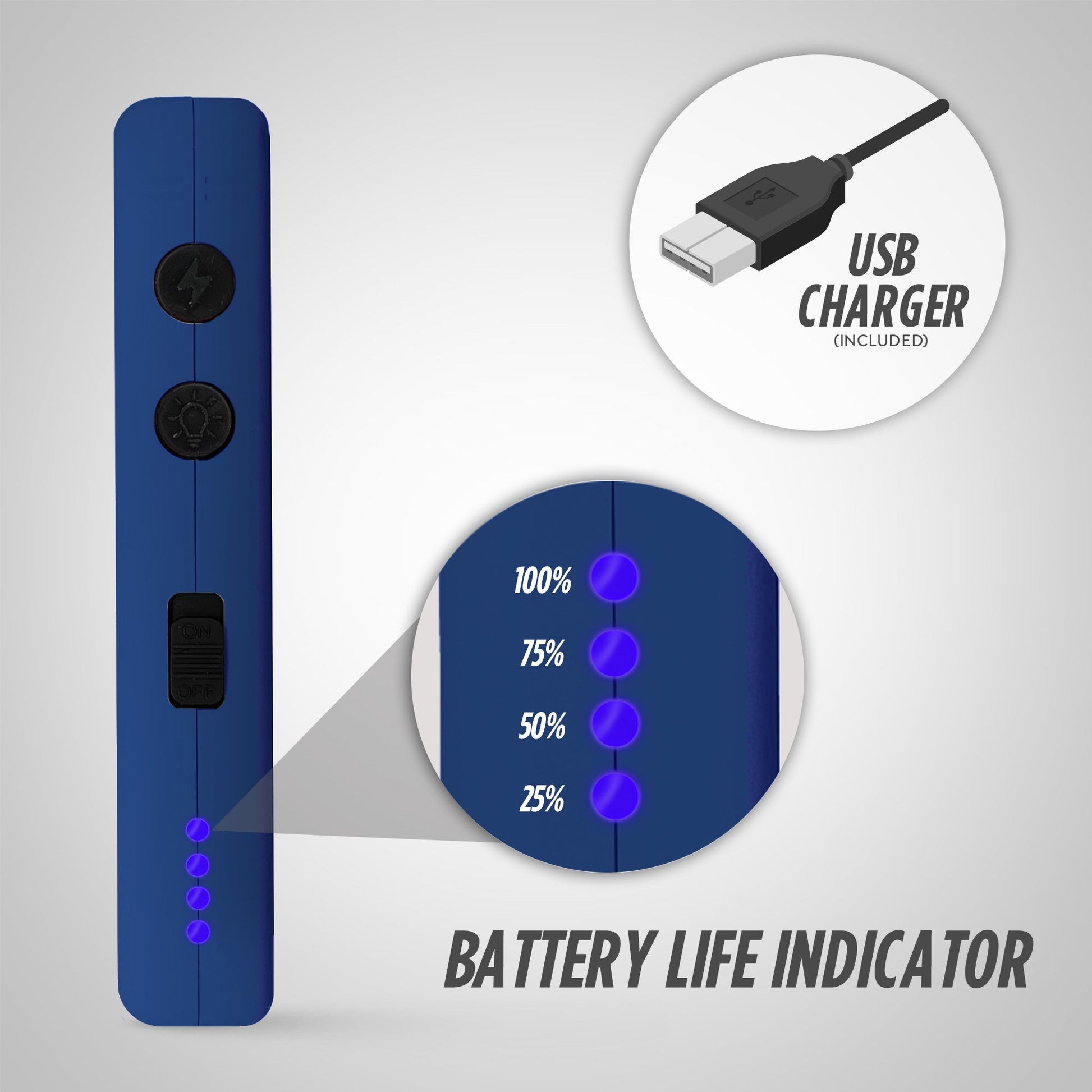 Hornet + Mini Stun Gun with LED Keychain and Charging Indicator - Stun Gun