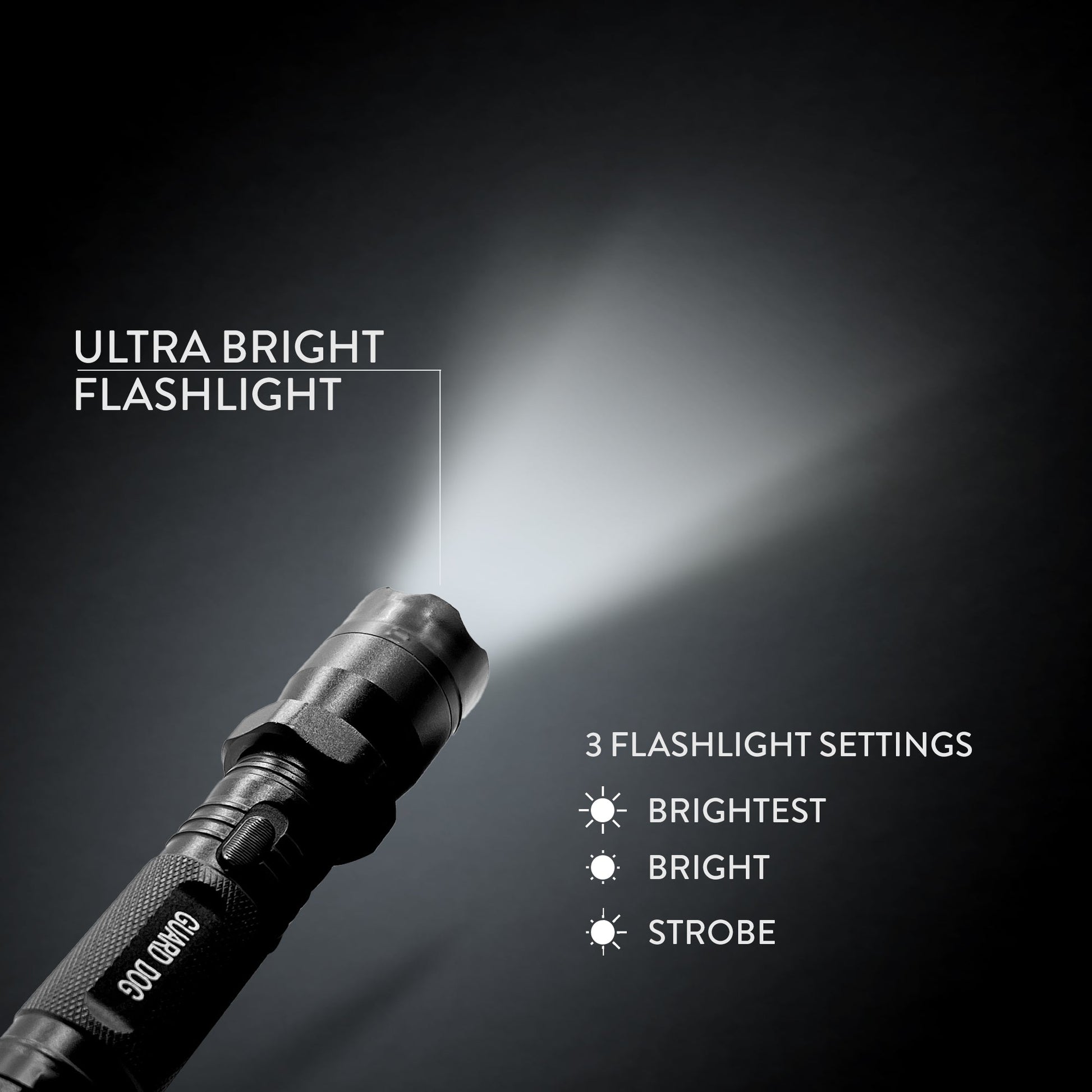 Diablo - Stun Gun Flashlight Concealed Stun 3 Functions - Stun Gun