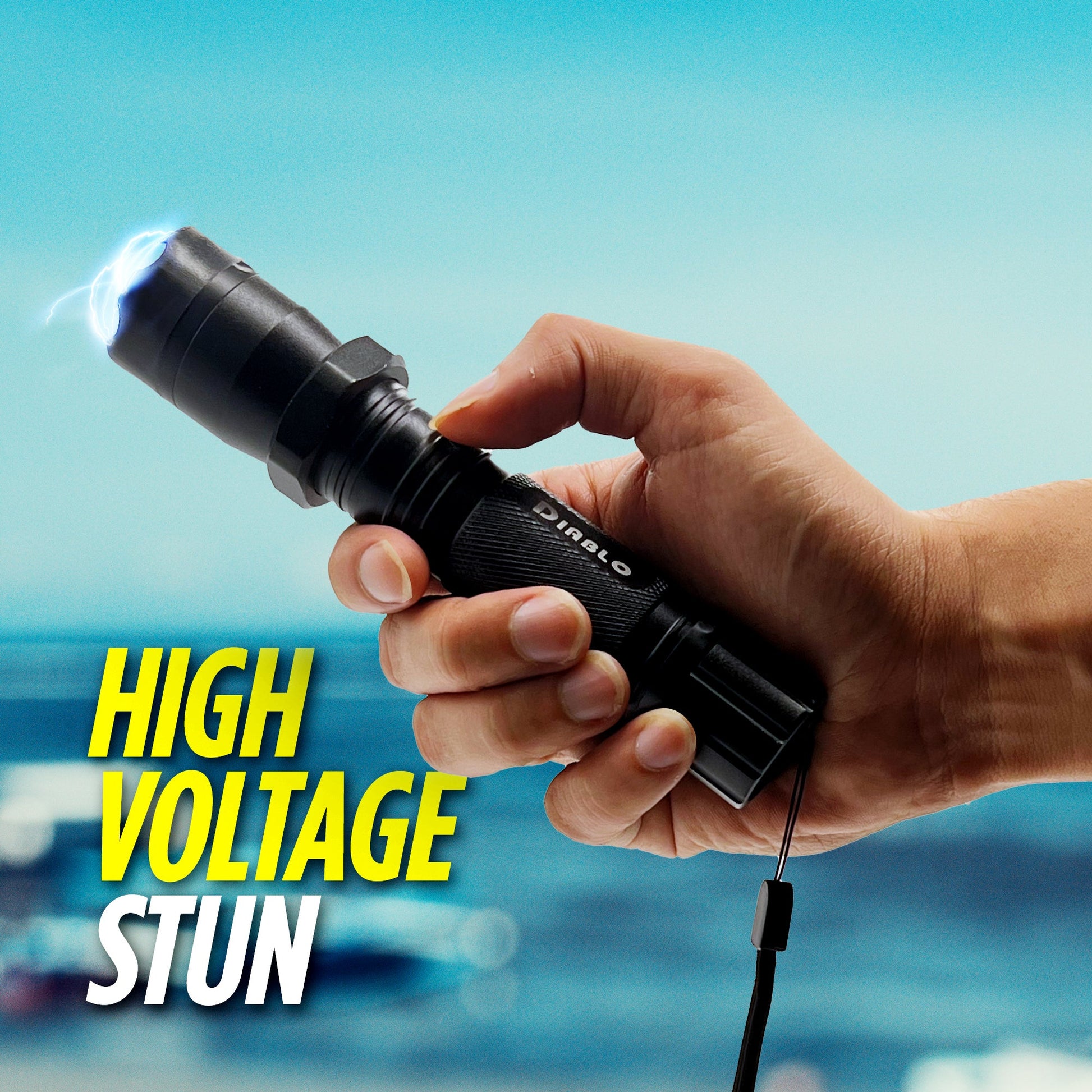 Diablo - Stun Gun Flashlight Concealed Stun 3 Functions - Stun Gun