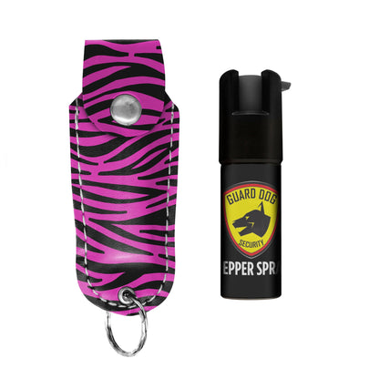 Pepper Spray Soft Leather Case | 0.5 oz w/ Keychain