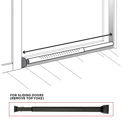 Door Keeper with Alarm - Heavy Duty Dual Function Security Bar - Easy to Install - Home Security