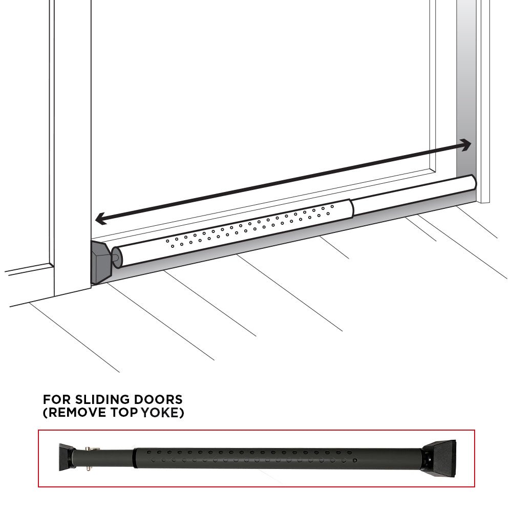 
                  
                    Door Keeper with Alarm - Heavy Duty Dual Function Security Bar - Easy to Install - Home Security
                  
                