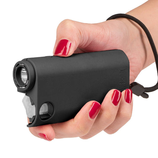 Pepper Spray with Stun Gun and Flashlight | Glow in the dark can
