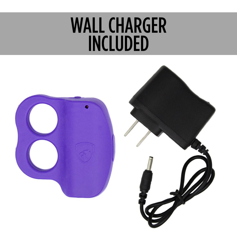 I Do Two - Brass Knuckle Grip Stun Gun with LED Flashlight - Stun Gun