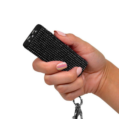 Stun Gun with Stylish Rhinestone Design | LED Light w/ Keychain