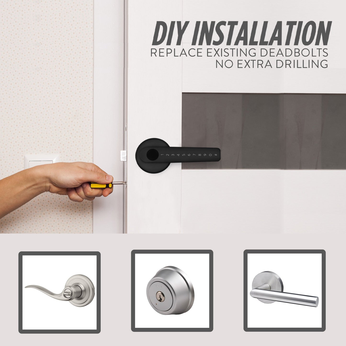 Ziplock Handle Door Lock -
