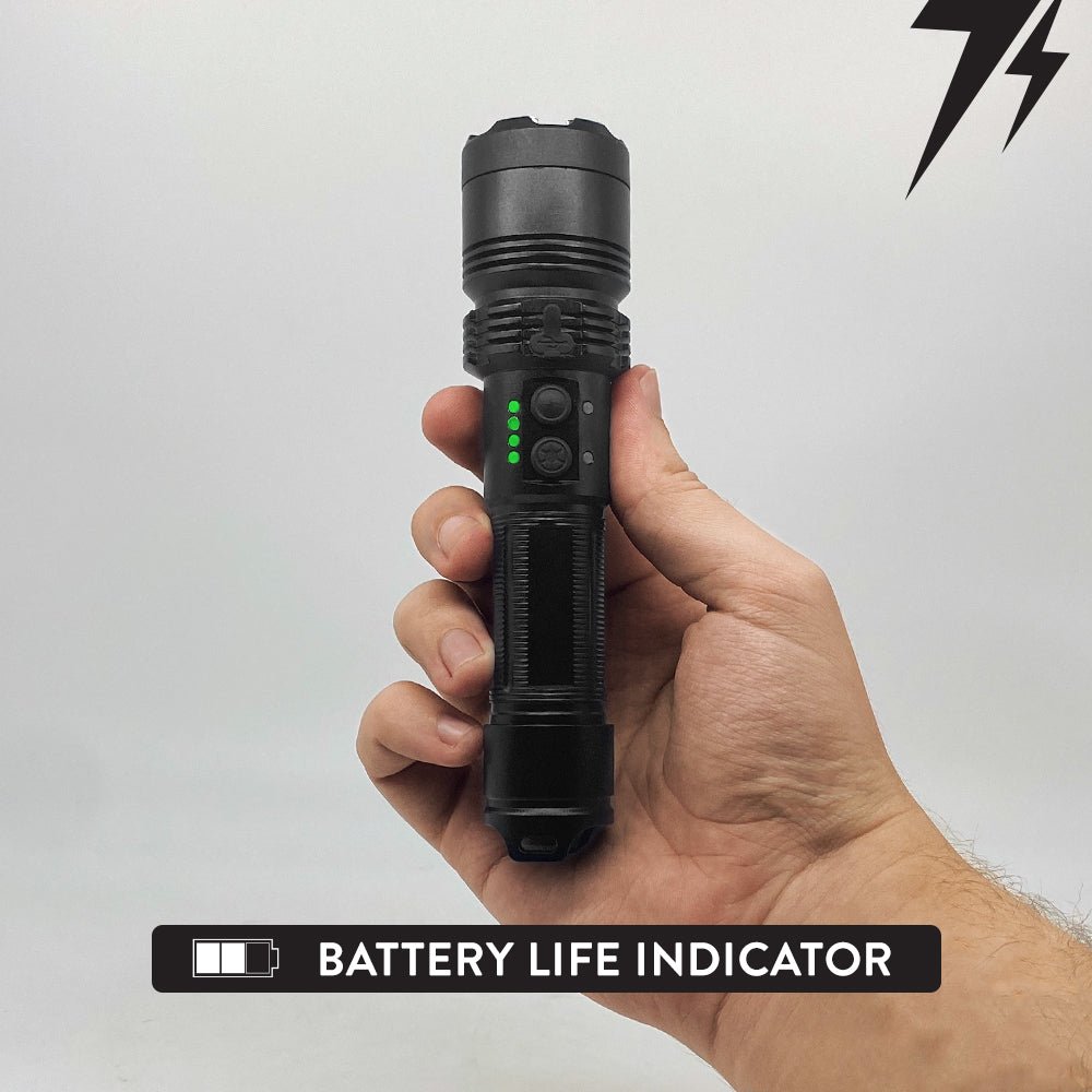 LightSafer - Stun Gun Flashlight 400 Lumens with Charging Indicator - Stun Gun
