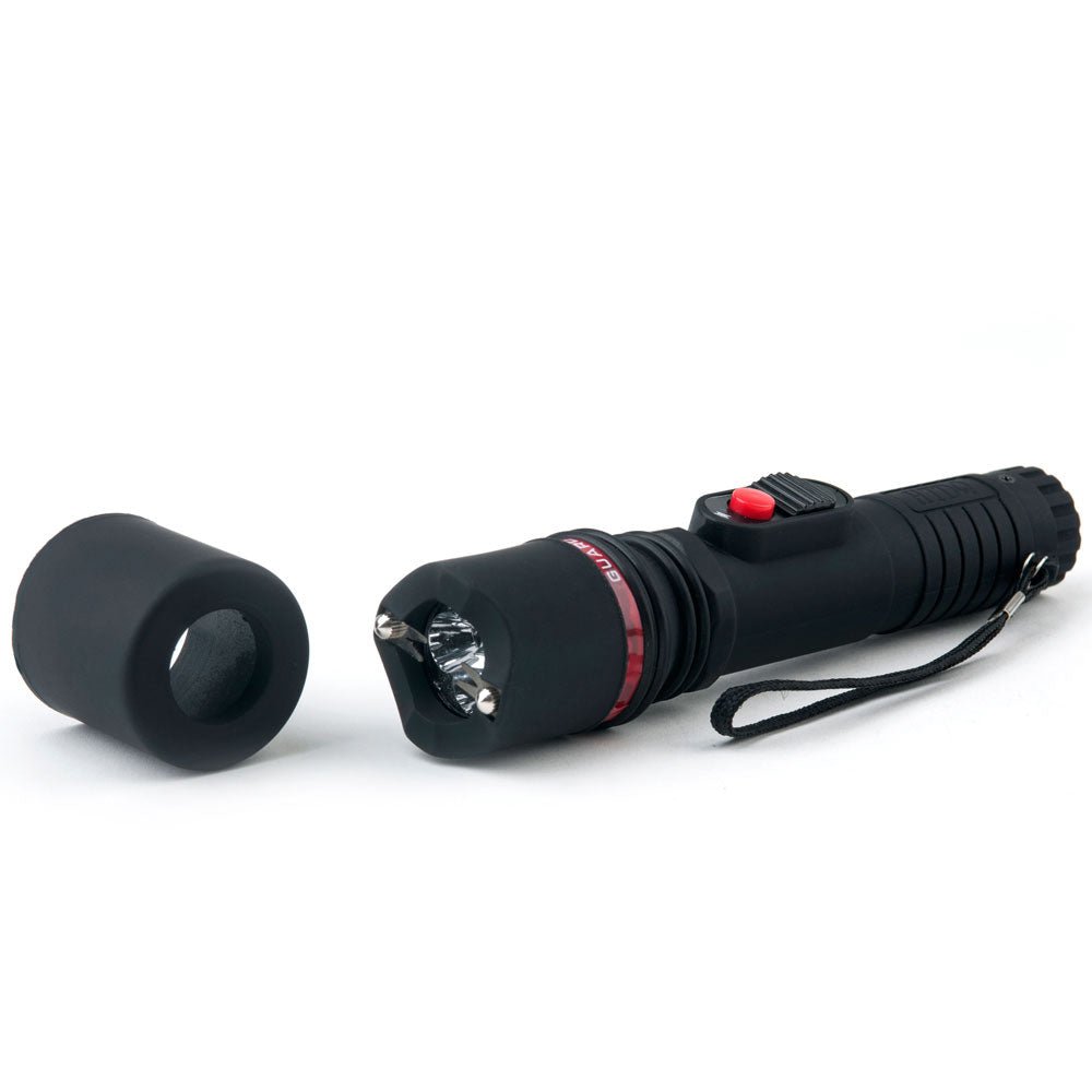 Inferno - Stun Gun Flashlight with Rubber Handle and Holster Included - Stun Gun