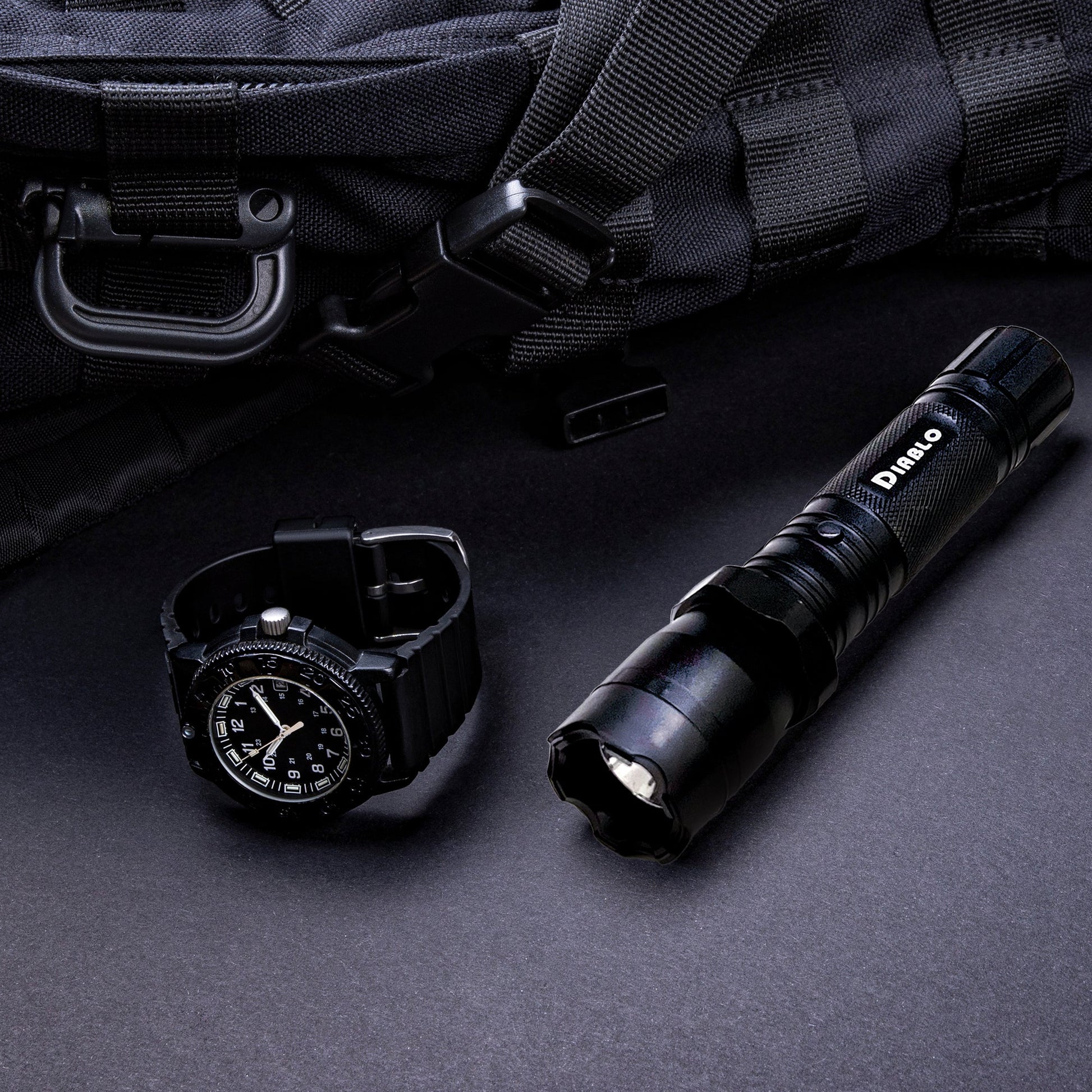 Diablo - Stun Gun Flashlight Concealed Stun 3 Functions - Stun Gun