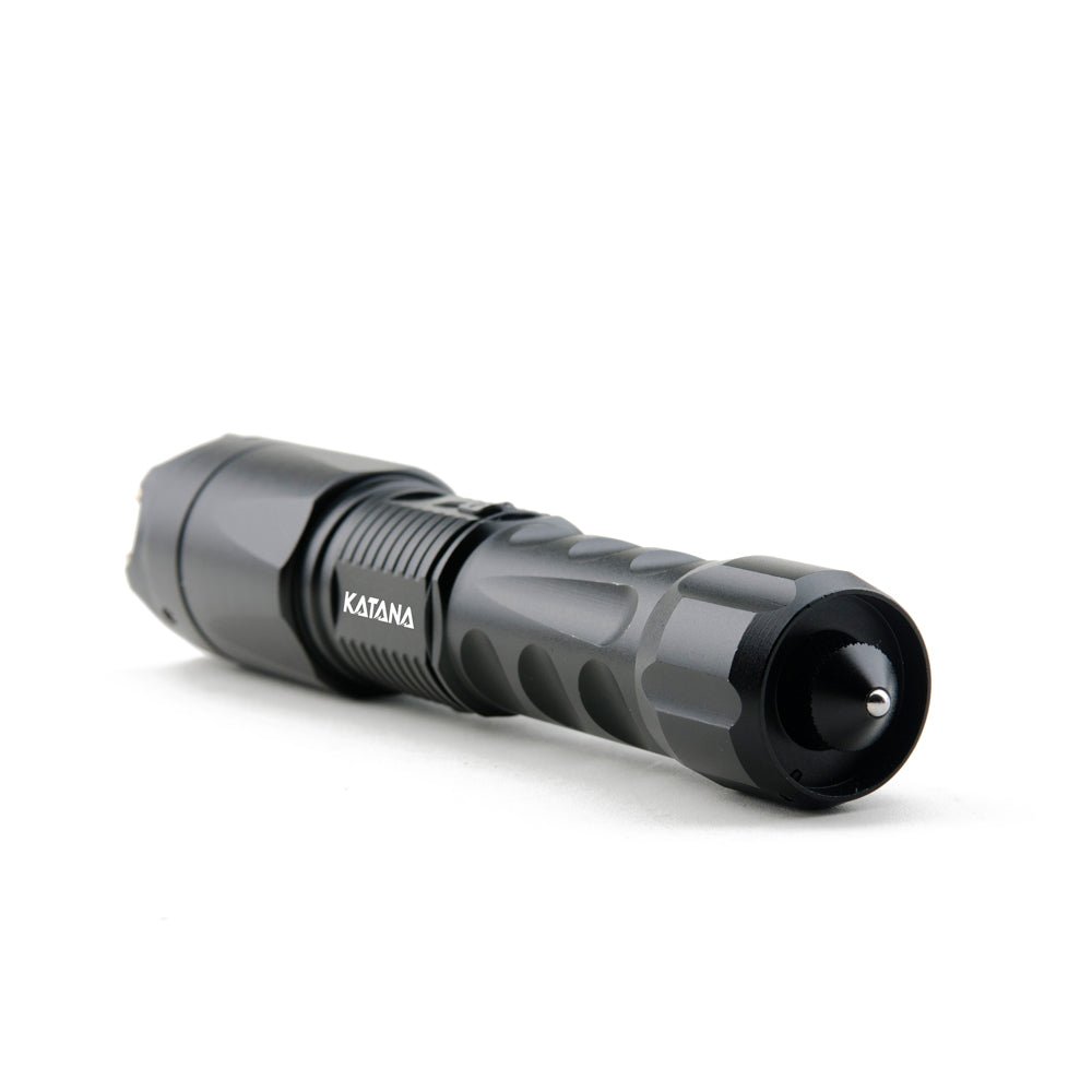 Katana - Stun Gun Flashlight 400 Lumens with Glass Breaker - Stun Gun