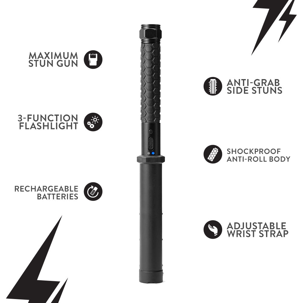 Sidekick - Stun Gun Flashlight with Anti Grab Prongs - Stun Gun
