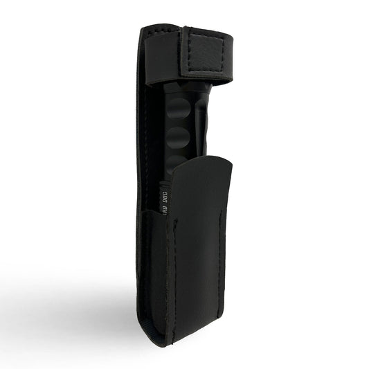 Leather Holster with Belt Loop for Stun Guns and Flashlights -