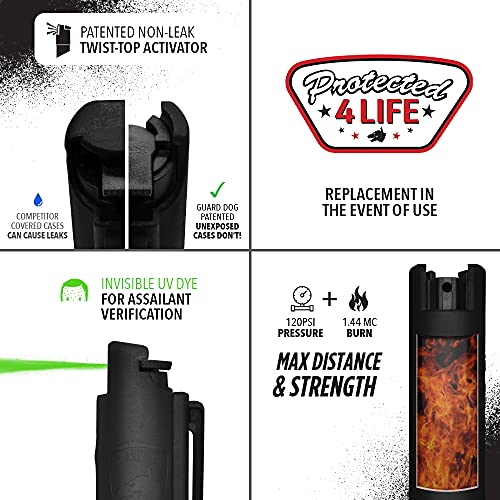 Quick Action - Keychain Pepper Spray with Belt Clip (4 Pack) - Pepper Spray