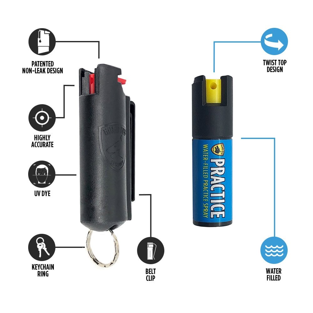 Practice Pepper Spray - Pepper Spray Keychain with Practice Canister - Pepper Spray