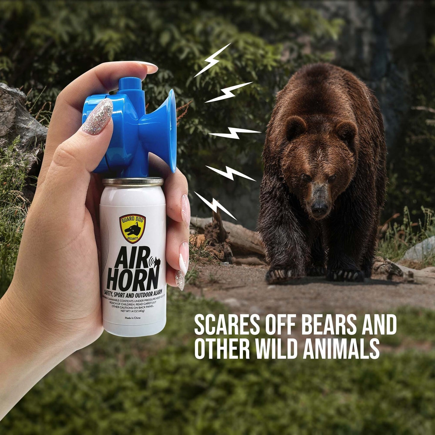 Air Horn 1.4 oz | 1-mile away safety and Outdoor Alarm 2 Pack
